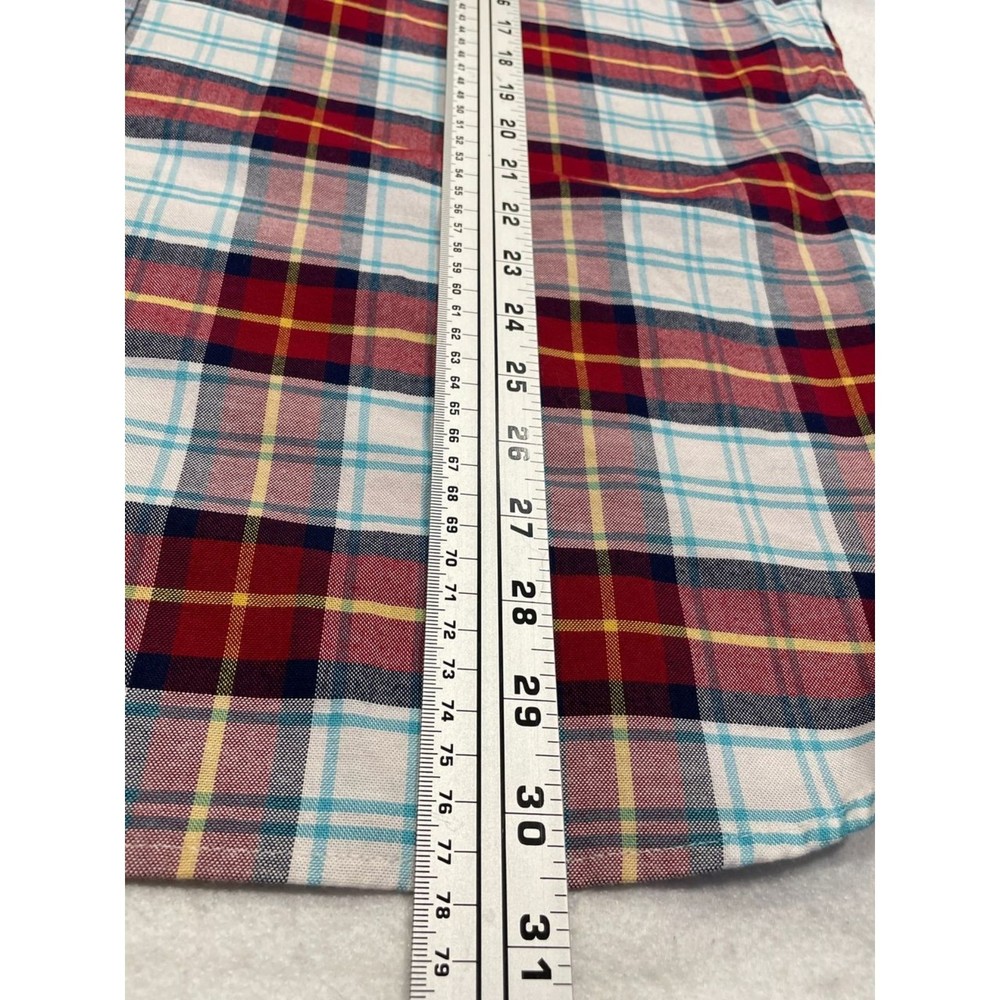 Lands End Men's Sail Rigger Oxford Shirt XL Plaid Traditional Fit Long Sleeve - Picture 10 of 11